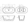 Synergy San Marlo 1415mm White Double Ended Bath