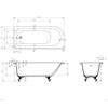 Synergy Cambridge 1685mm Right Hand Shower Bath