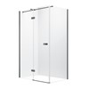 Synergy Vodas 8 1400mm Left Hand Black Stella Hinged Door