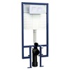 nuie Dual Flush Concealed Cistern Frame With Matt White Square Plate