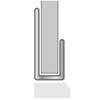 Arley Silver Wall Start/End Chrome End Cap U