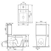 Synergy Torbole White Square Rimless Close Coupled Ceramic Pan
