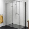 Synergy Vodas 8 1400mm Left Hand Black Stella Hinged Door