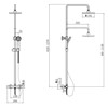 Trisen Harik 2 Chrome Round Exposed Thermostatic Shower Set