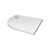 Hydro45 1000 x 800mm White Offset Quad Left Hand Tray