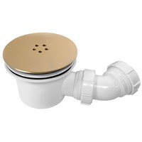 Hydro45 Standard 90mm Fast Flow Brushed Brass Shower Waste