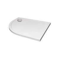 Hydro45 1200 x 800mm White Offset Quad Left Hand Tray