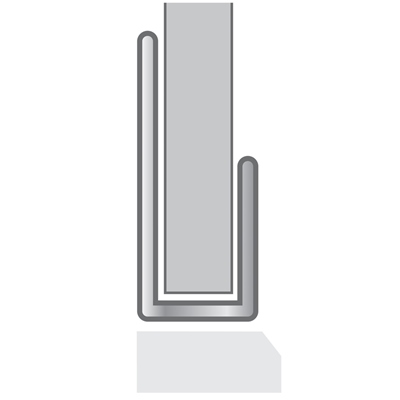 Arley Silver Wall Start/End Chrome End Cap U