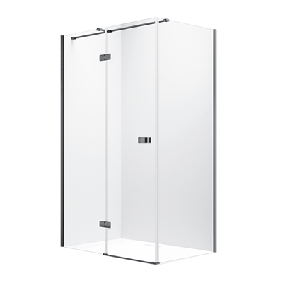 Synergy Vodas 8 1400mm Left Hand Black Stella Hinged Door