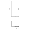Arley Ralus 6 1900x 1000mm Chrome Sliding Shower Door