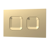 nuie Square Dual Flush Push Button Brass