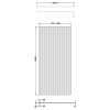 nuie 900 Fluted Wetroom Screen with Support Bar