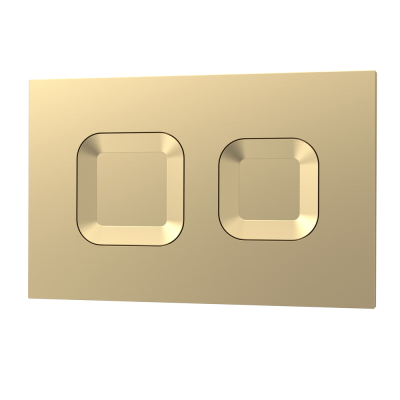 nuie Square Dual Flush Push Button Brass
