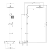 nuie Square Thermostatic Bar Valve & Shower Kit