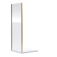 Arley Ralus 6 700mm Brushed Brass Frameless Side Panel