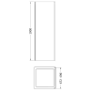 Arley Ralus 6 700mm Matt Black Frameless Side Panel