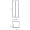 Arley Ralus 6 800mm Brushed Brass Bifold Door
