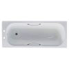 Elementa 1500mm 2 Tap Hole Anti Slip & Twin Grip Steel Bath