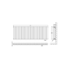 nuie Horizontal Double Panel Radiator 600 x 1572