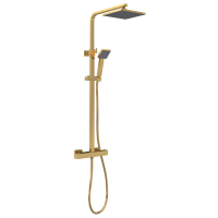 nuie Square Thermostatic Bar Valve & Shower Kit