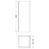 Arley Ralus 6 760mm Brushed Brass Frameless Side Panel