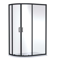 Arley Ralus 6 1200 x 800mm Black Offset Quadrant Enclosure