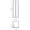 Arley Ralus 6 700mm Matt Black Bifold Door