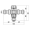 TMV Thermostatic Mixing Valve 15mm