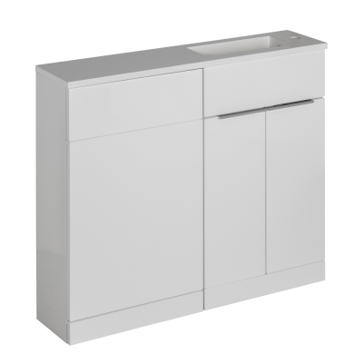 Aquadart P Shape 500 Vanity Unit White