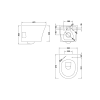 nuie Freya Wall Hung Pan & Soft Close Seat
