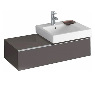Geberit iCon 890mm Lava Matt Cabinet With 1 Drawer & Left Hand Shelf Space
