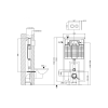 nuie Dual Flush Concealed Cistern Frame With Matt White Round Plate