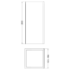 Arley Ralus 6 1000mm Brushed Brass Frameless Side Panel