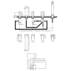 nuie Deck Mounted Mounted 5 Tap Hole Bath Shower Mixer