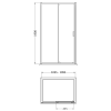 Arley Ralus 6 1900x 1100mm Brushed Brass Sliding Shower Door