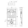 nuie Mid-Height Dual Flush Concealed Cistern With White Push Button