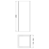 Arley Ralus 6 800mm Brushed Brass Frameless Side Panel