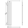 nuie 300 Chrome Fluted Hinged Screen With Support Bar